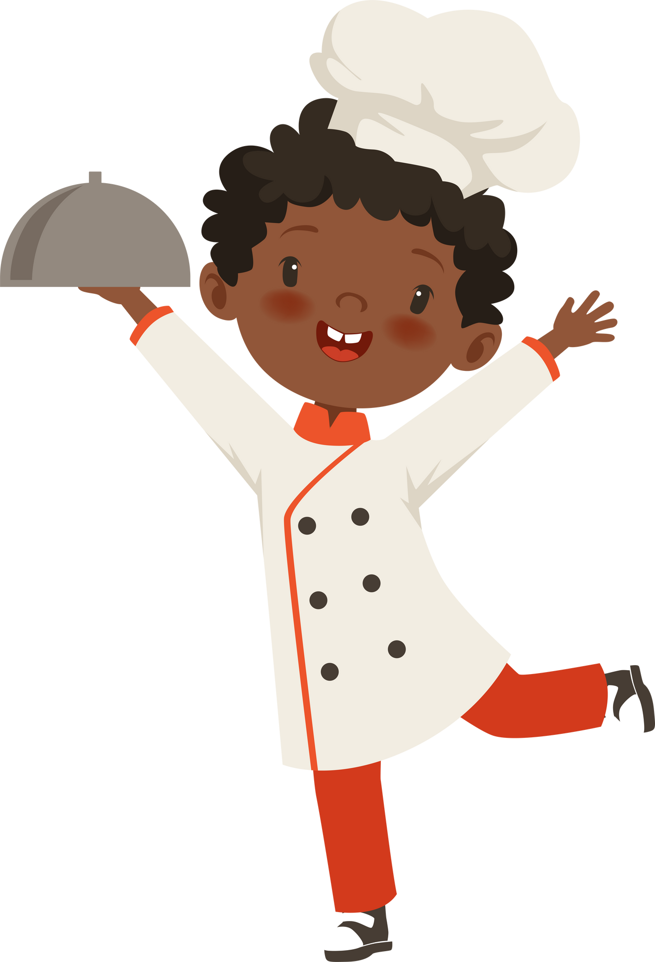 young kids boy with chef dress